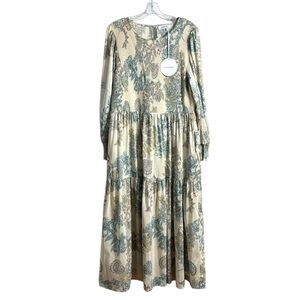 NWT Alessandra Juliette Aster Long Sleeve Floral Paisley Midi/Maxi Dress Large